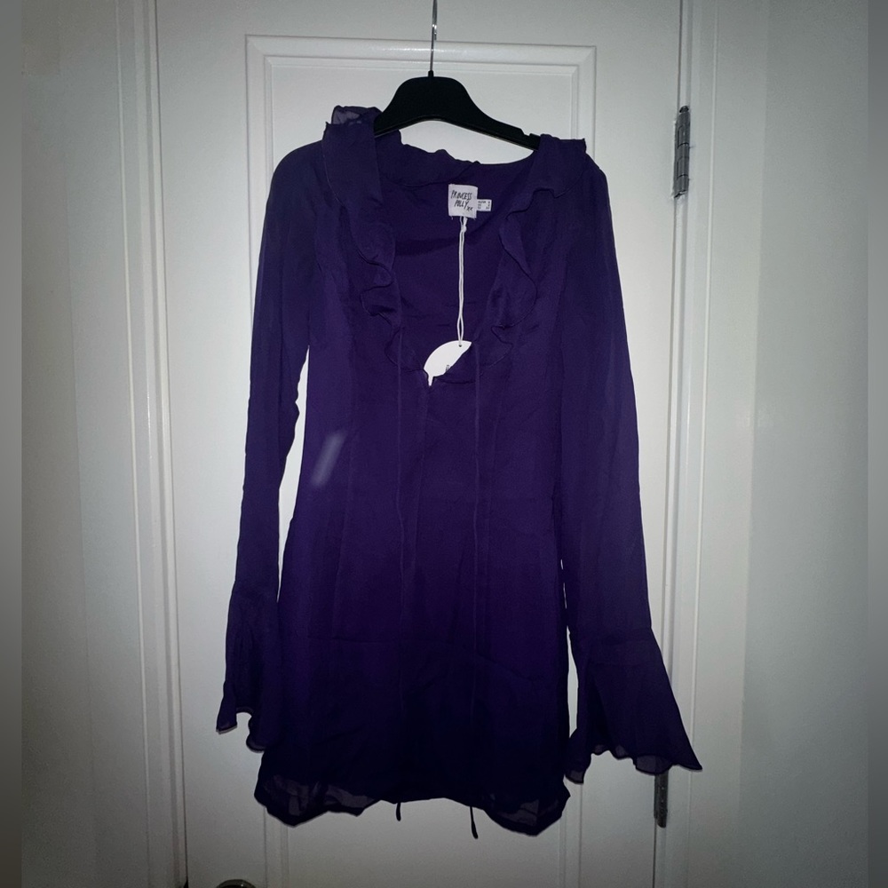NEW WITH TAG, Princess Polly Dress Theo Mini Dress Purple